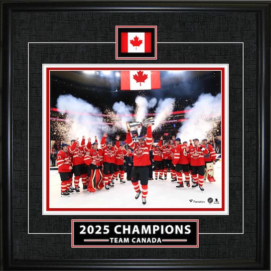 Team Canada Framed 8" x 10" Classic Series 2025 Four Nation Champions 18" x 18"